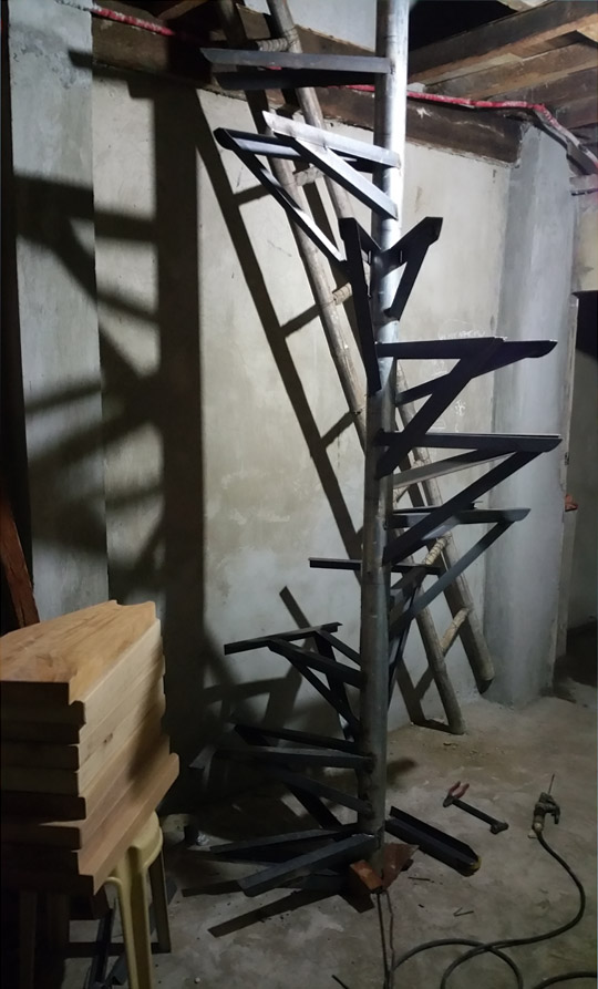 escalier en construction