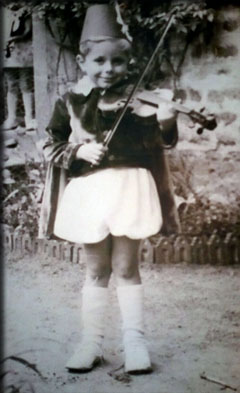 Jean Luc Ponty enfant jouant du violon