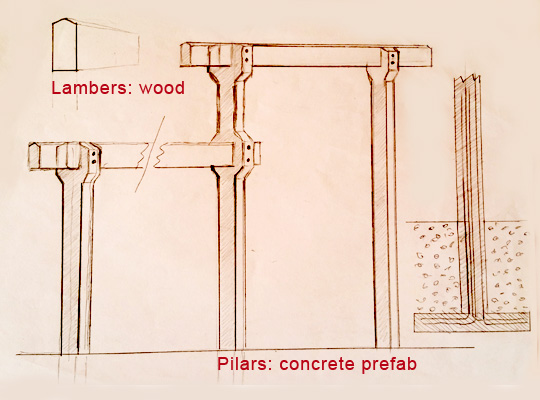 France Palompon: alternative de construction par piliers préfabriqués et poutres bois