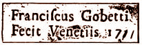 etiquette violon de Francesco Gobetti de 1711