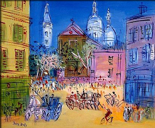 tableau de Dufy sacre coeur place saint pierre