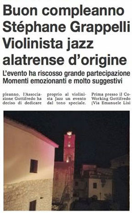 Anniversaire Grappelli a ALATRI