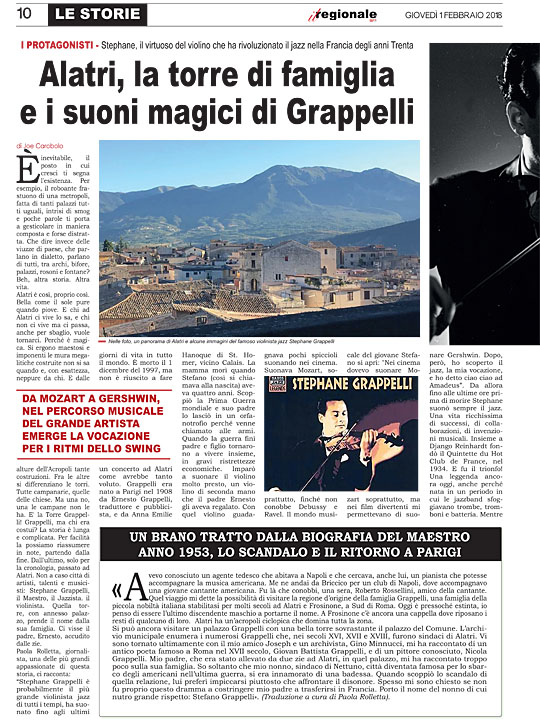 ALATRI article GRAPPELLI hommage
