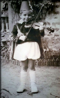 Jean Luc Ponty enfant jouant du violon