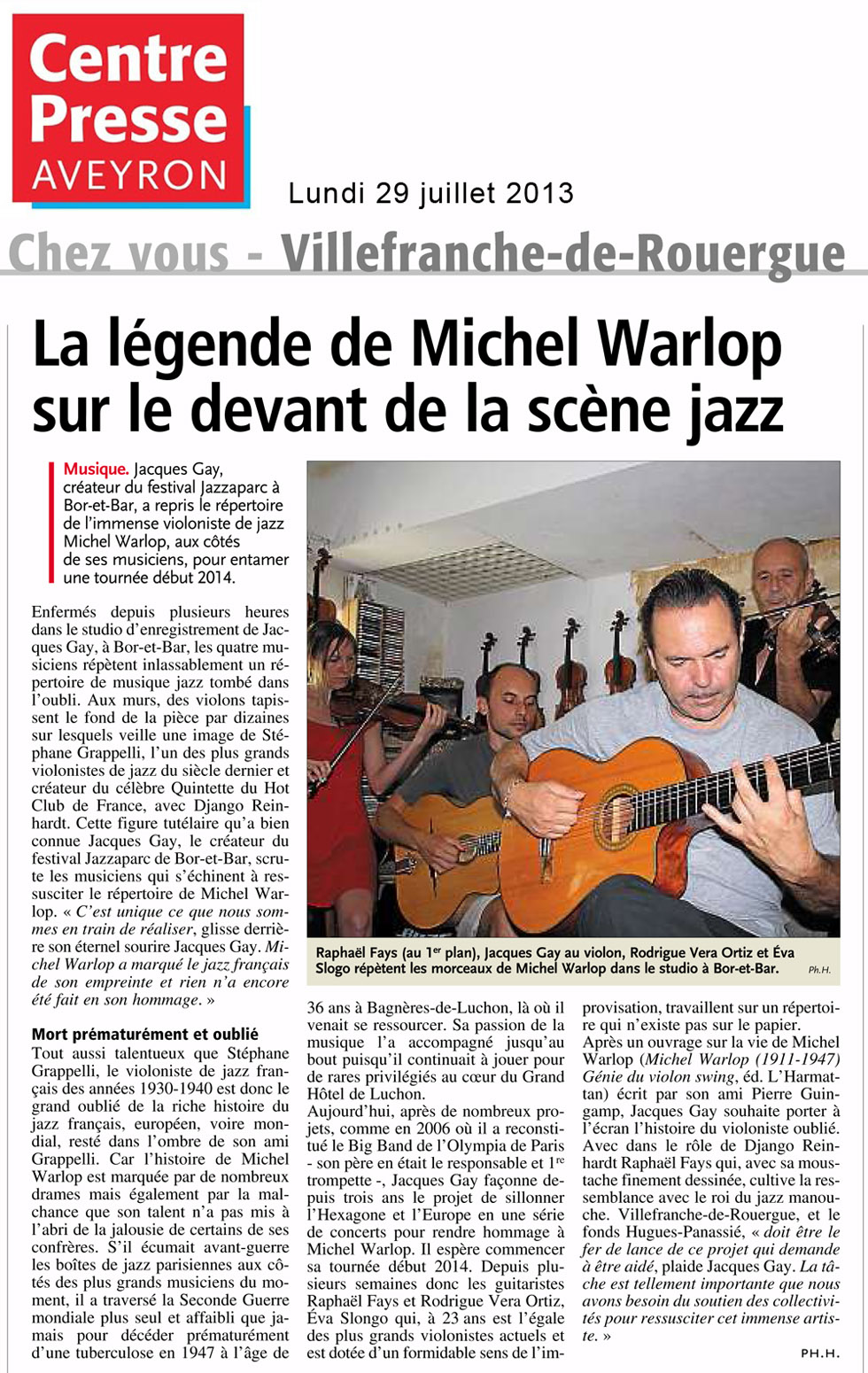 presse jazzaparc juillet 2013