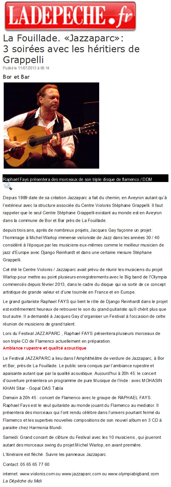 presse jazzaparc juillet 2013