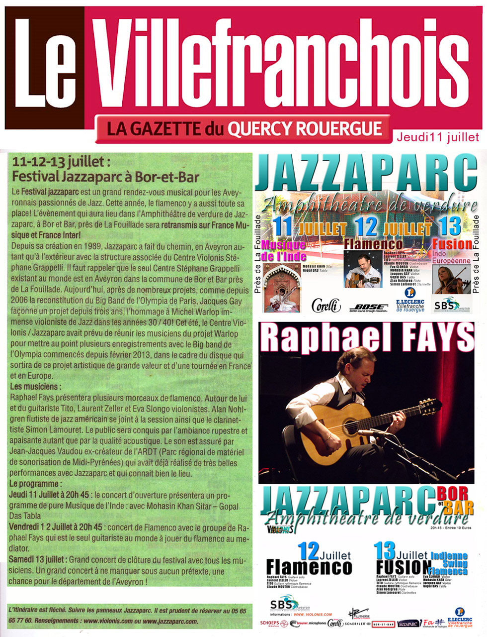 presse jazzaparc juillet 2013