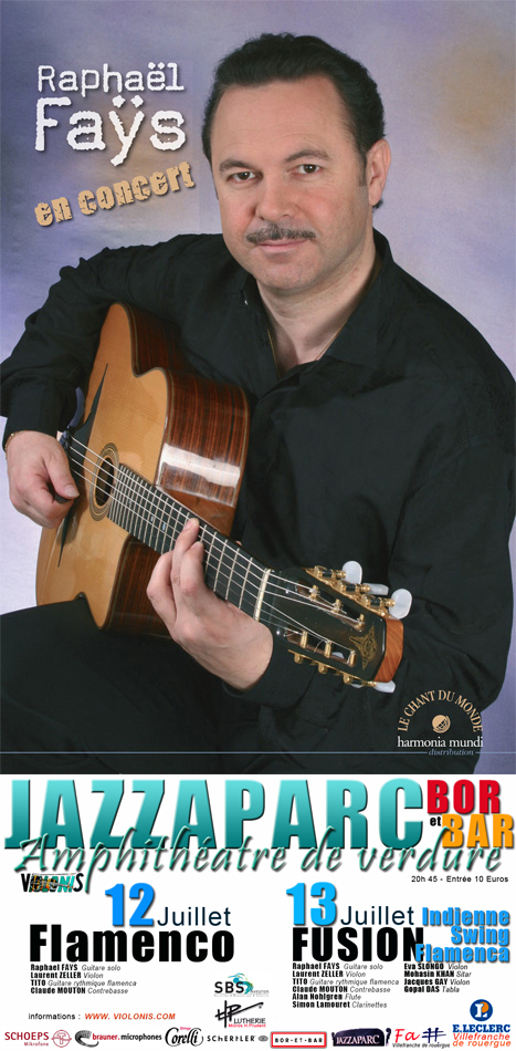 affiche Jazzaparc Raphael Fays 12 13 juillet 2013