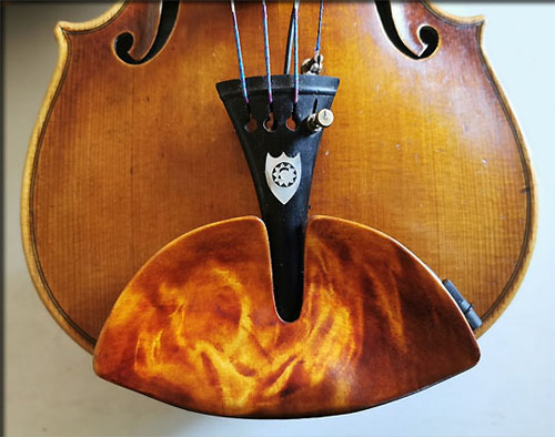 Connector for mic Stat V schertler on a chinrest of Jacques GAY