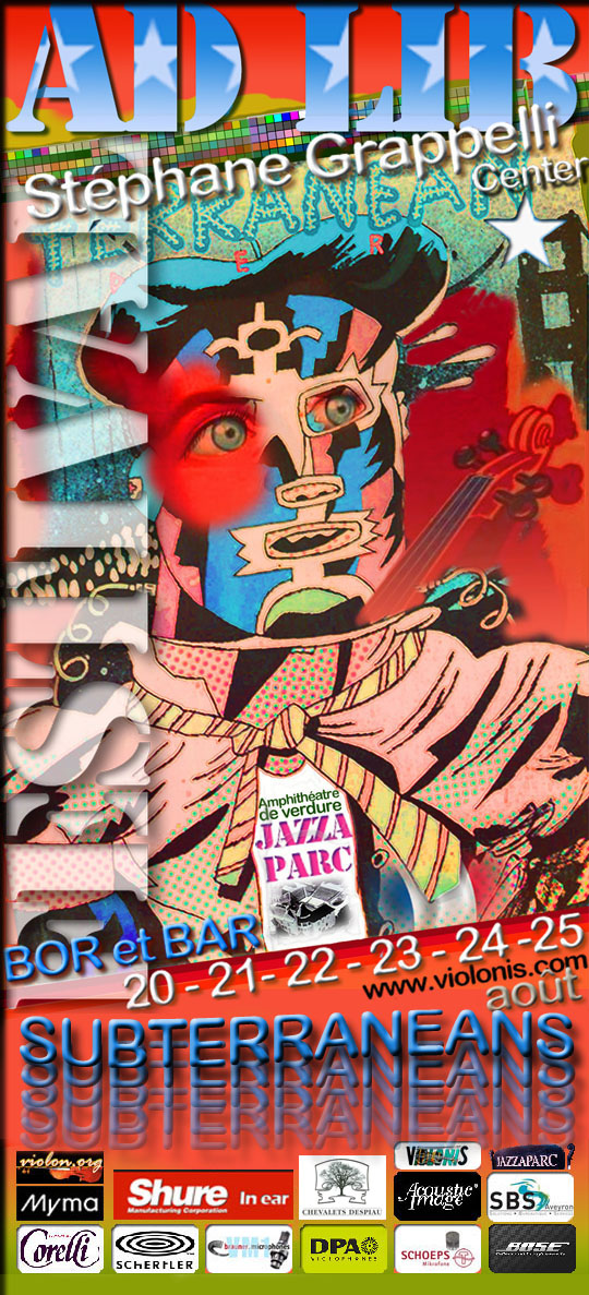 Affiche FESTIVAL AD LIB au CENTRE Stephane GRAPPELLI "SUBTERRANEANS"
