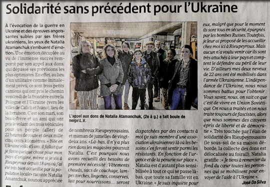 Aide a la mission pour l'ukraine