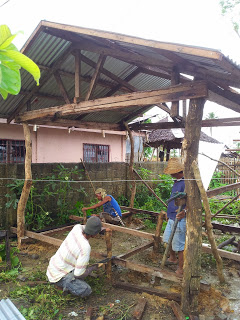 maison en construction à Tambis
