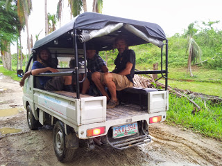 le véhicule prêté par la mairie de Palompon