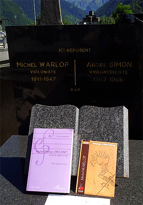 Tombe de Michel warlop et livre sur sa vie